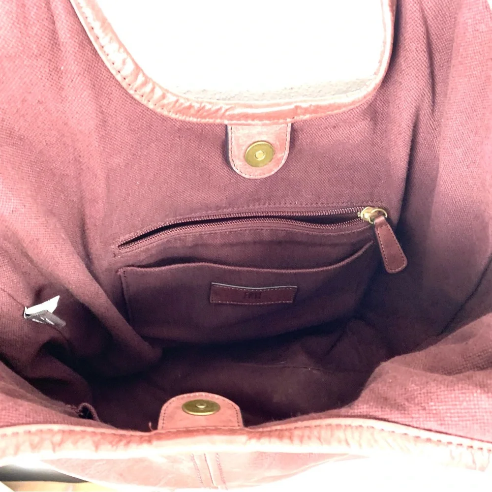 Frye Chestnut Red-Brown Leather Hobo Tote